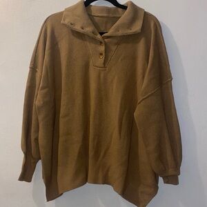 Cozy Brown Women's Sweater size Medium Very oversized could fit XL